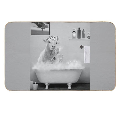 Sheep on Bathtub Bubble Bath  Multi-Purpose Bath Mat