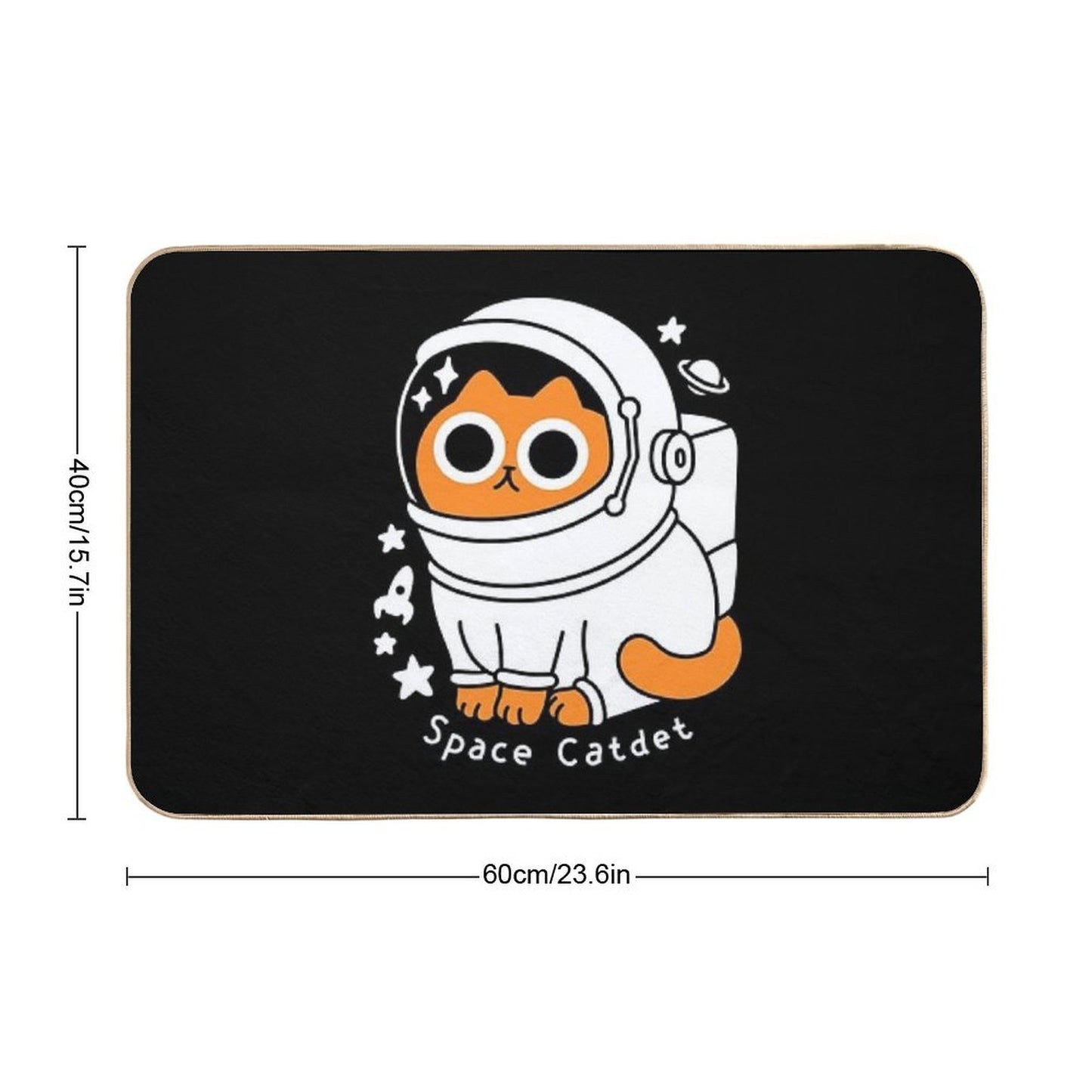 Space Catdet  Slip-Resistant Bath Mat