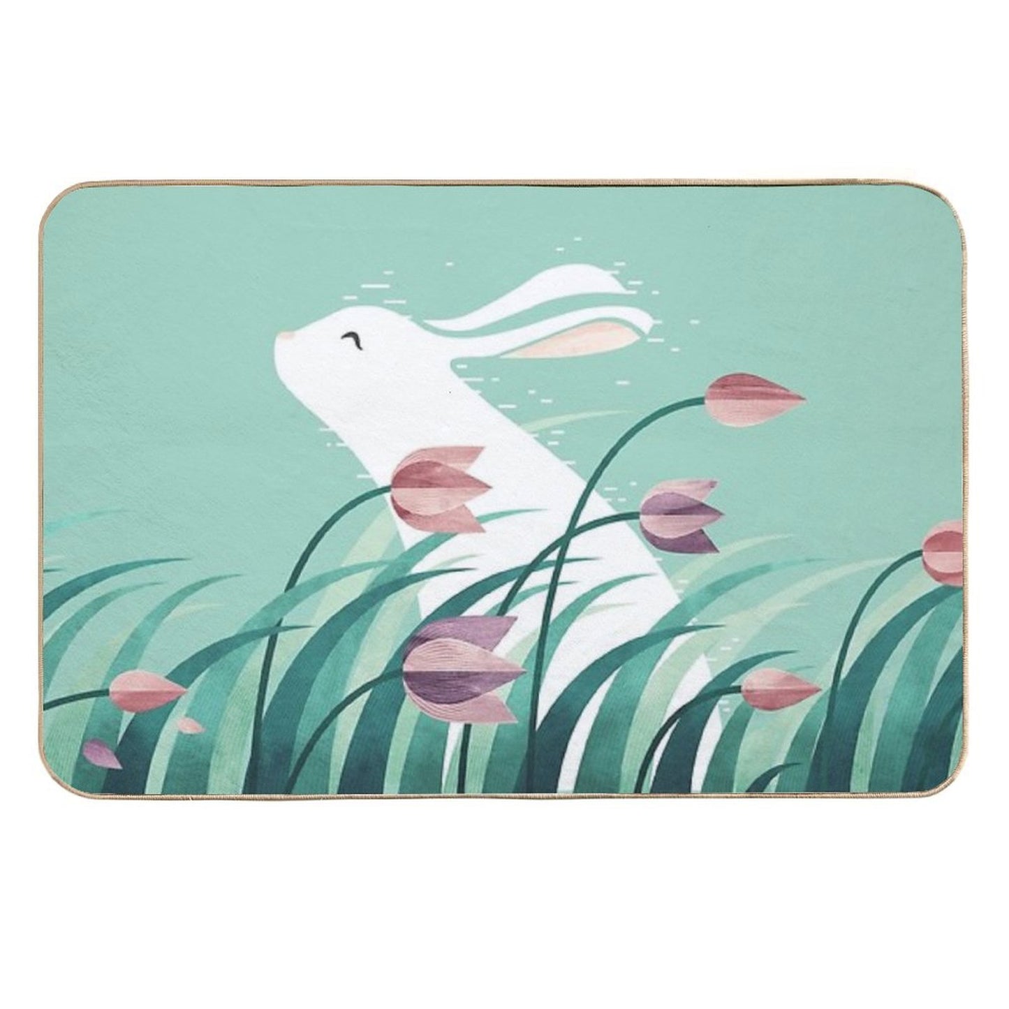 Rabbit, Resting  Easy Maintenance Bath Mat