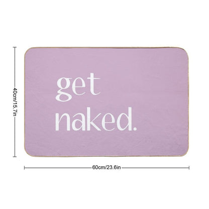 Get Naked. (Black)  Anti-Trip Bath Mat