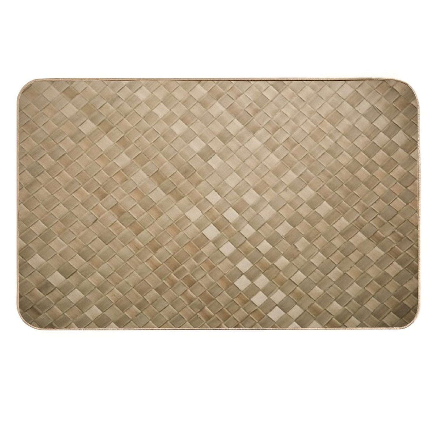 Lauhala Mat (Print ONLY - Not Weaving Material)  Anti-Trip Bath Mat