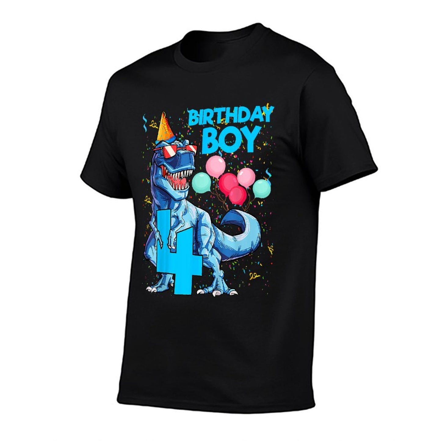 Kids It&#39;s My 4th Birthday Dinosaur Party For 4 Year Old Boy  Eco-friendly Material T-Shirt