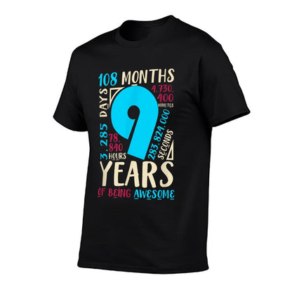 9th Birthday Gifts Son Daughter Nine 9 Years Old  Moisture-wicking T-Shirt