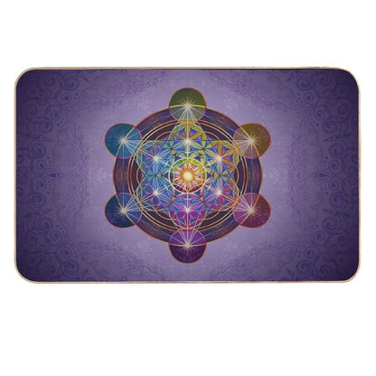 Metatron's Cube Merkabah  Rapid-Drying Bath Mat