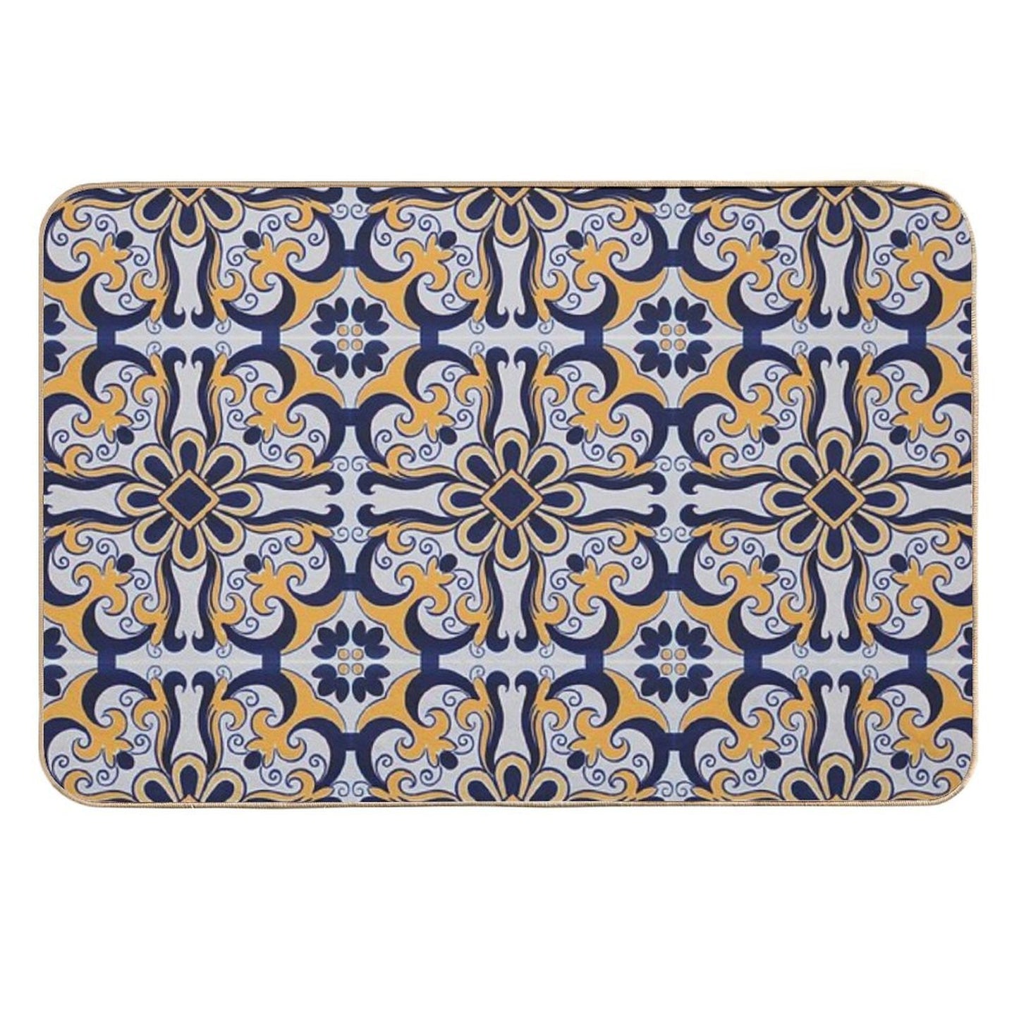 Portuguese Tile  Long-Lasting Bath Mat