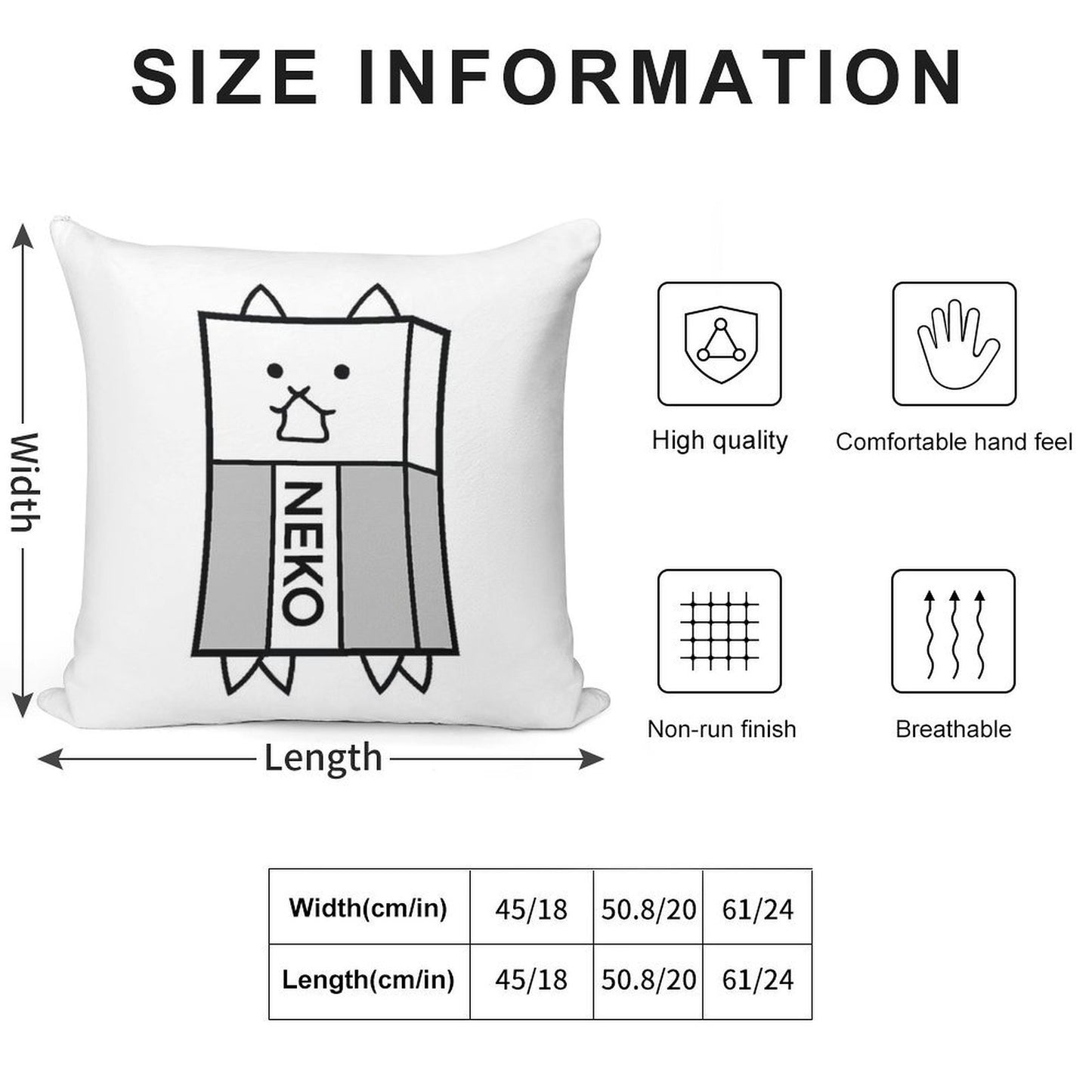 Battle Cats Eraser Cat Gomu Cat Soft Gift Ready Throw Pillow