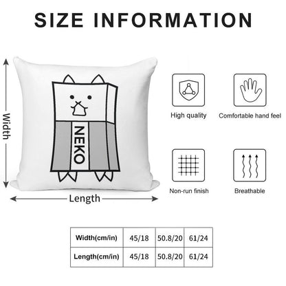 Battle Cats Eraser Cat Gomu Cat Soft Gift Ready Throw Pillow