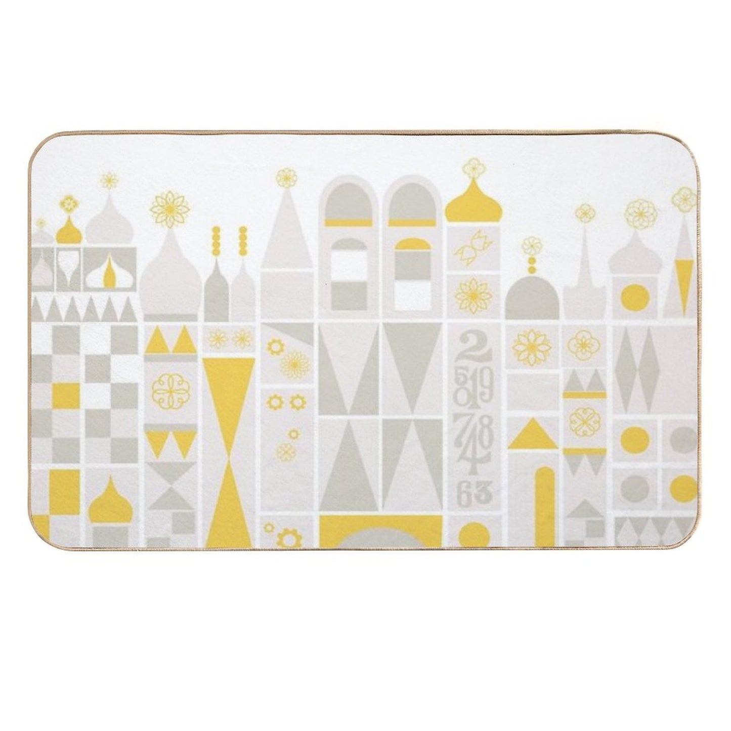 Small World Geometric  Versatile Bath Mat