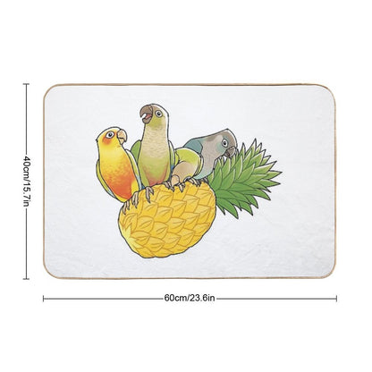 Green Cheek Paradise  Repositionable Bath Mat