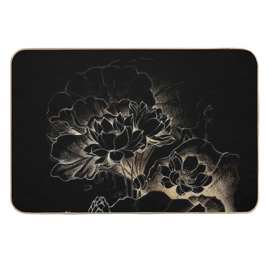 Gold Lotus  High-Traffic Bath Mat