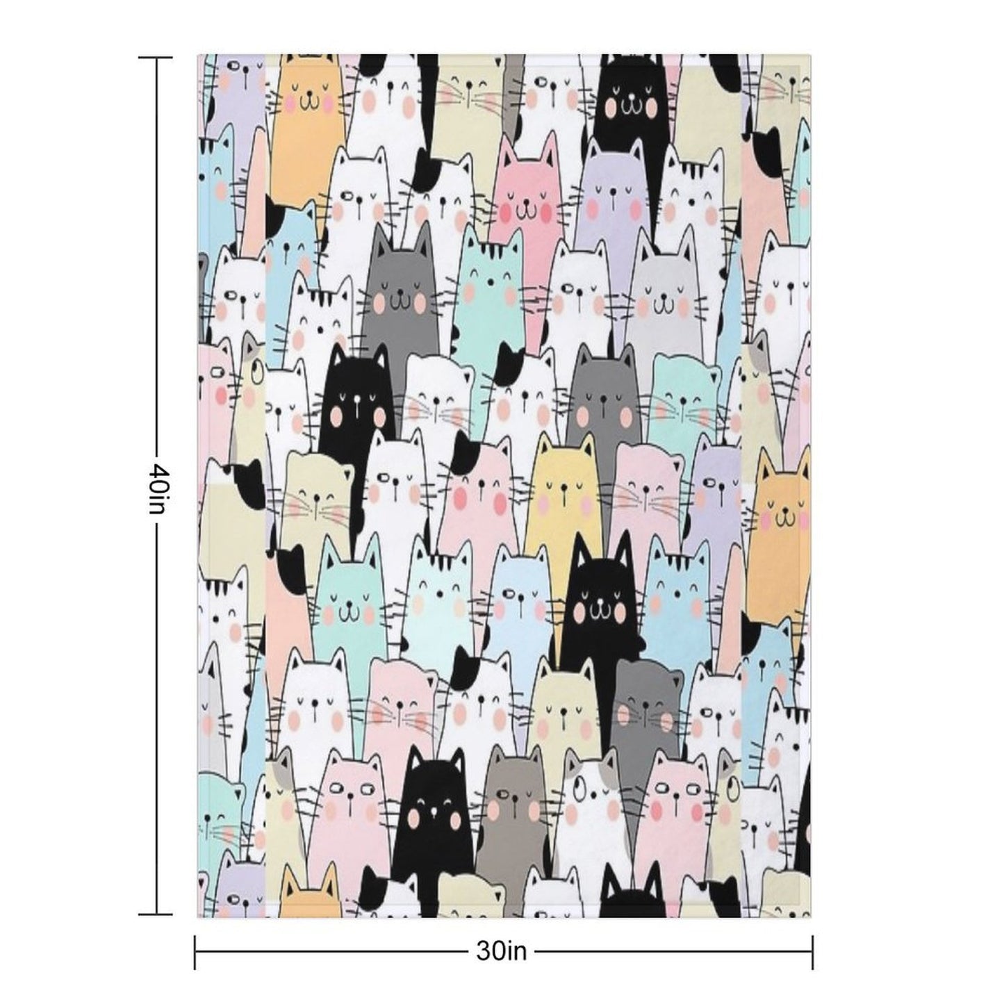 Colorful Cats Lightweight Throw Blanket