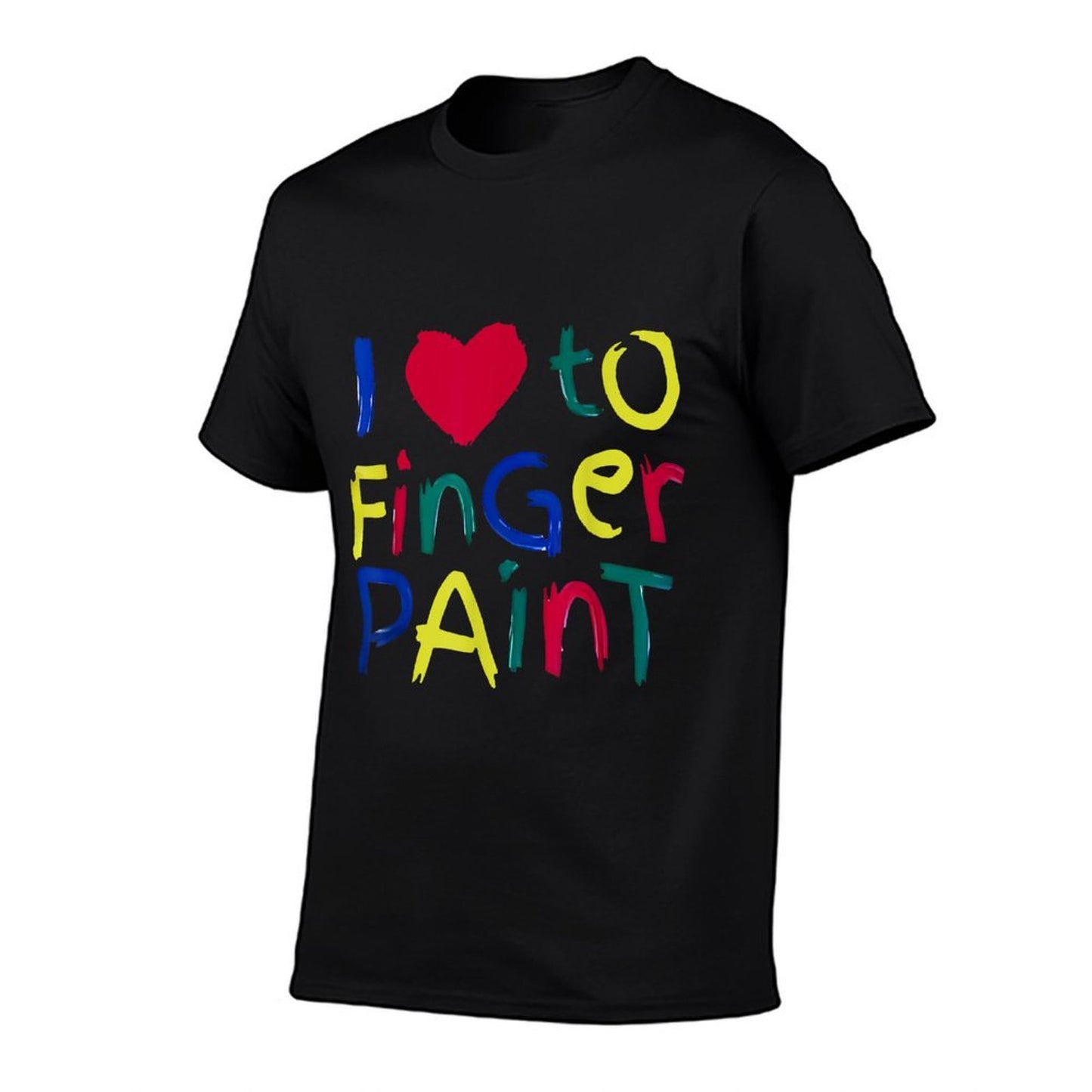 I Heart Love To Finger Paint I'm Paint Cute Couple Valentine  Oversized Silhouette T-Shirt