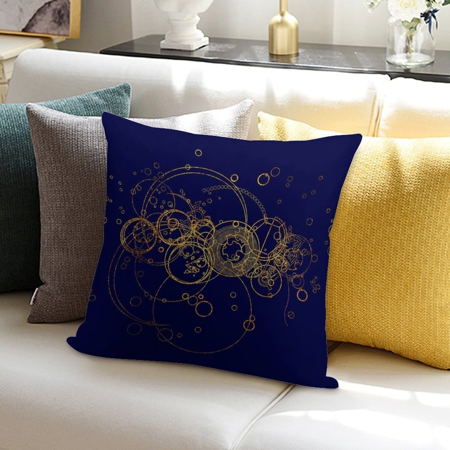 Time Lord Writing -  Transparent Soft Reinforced Edging Throw Pillow