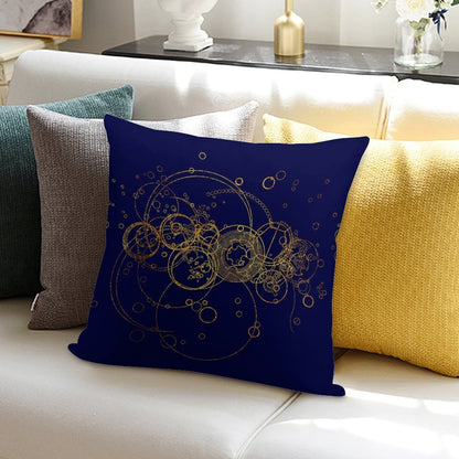 Time Lord Writing -  Transparent Soft Reinforced Edging Throw Pillow