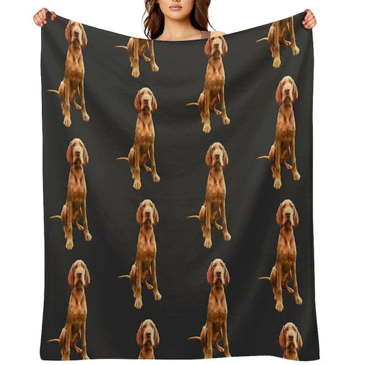 Wirehaired Vizsla - Stunning Dog! Wrinkle-free Throw Blanket