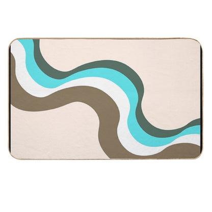 Retro Wave Abstract Print III  Stain-Proof Bath Mat