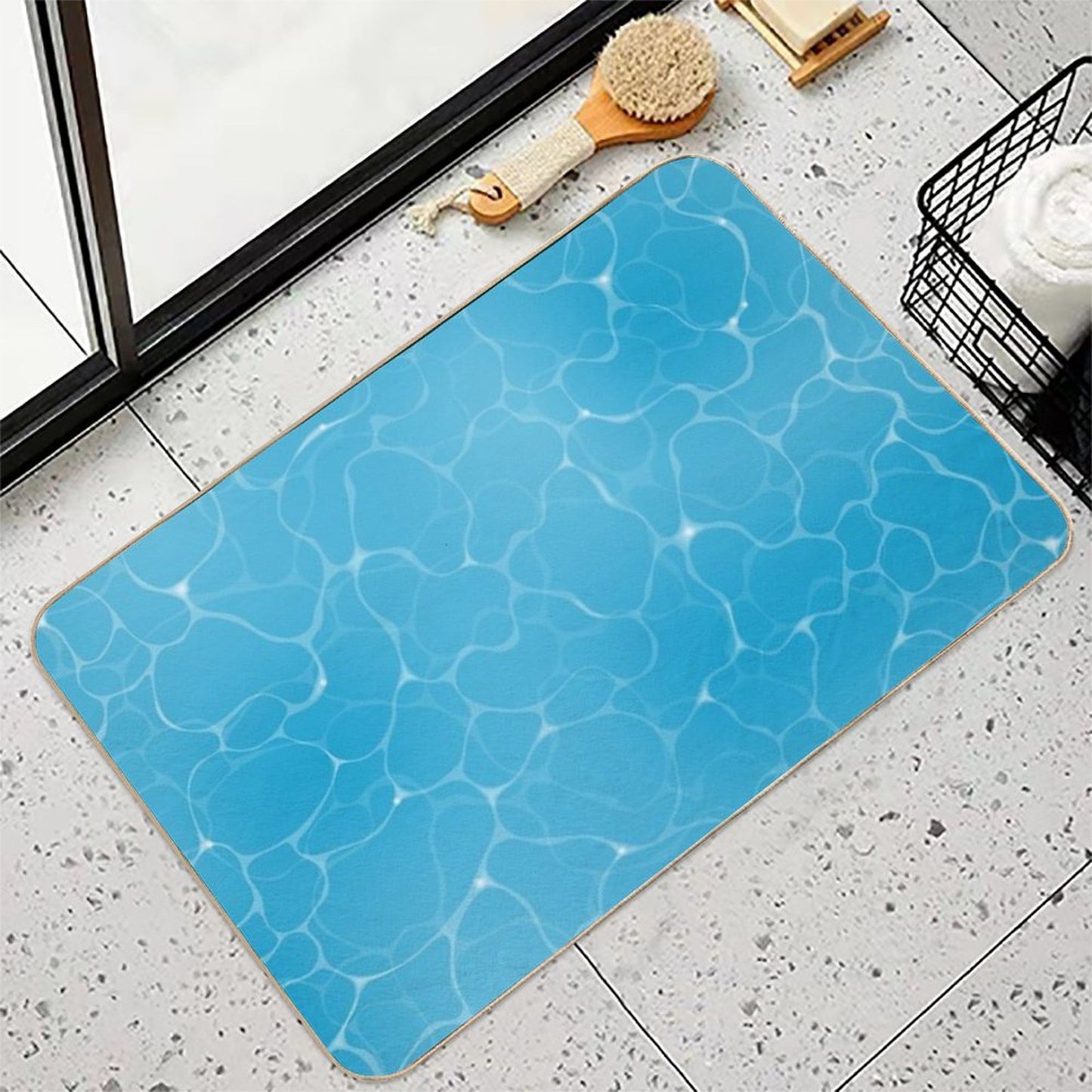 Water Ripple  Easy Maintenance Bath Mat