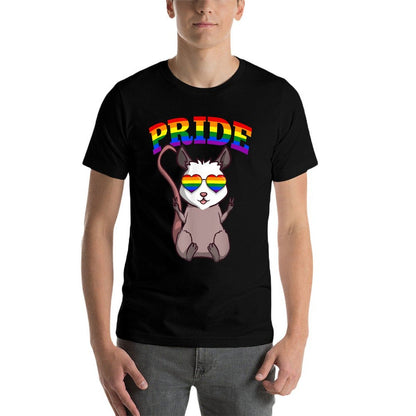 LGBT Possum Gay Pride Rainbow LGBTQ Cute Opossum  Tagless Design T-Shirt