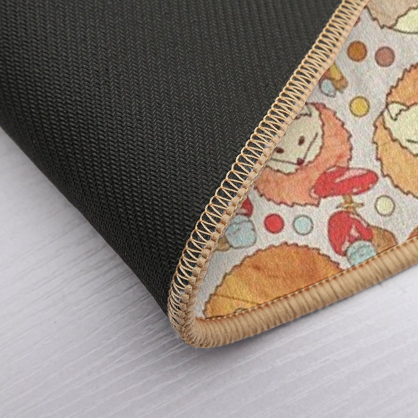 Woodland Hedgehogs - A Pattern in Soft Neutrals  Multi-Purpose Bath Mat