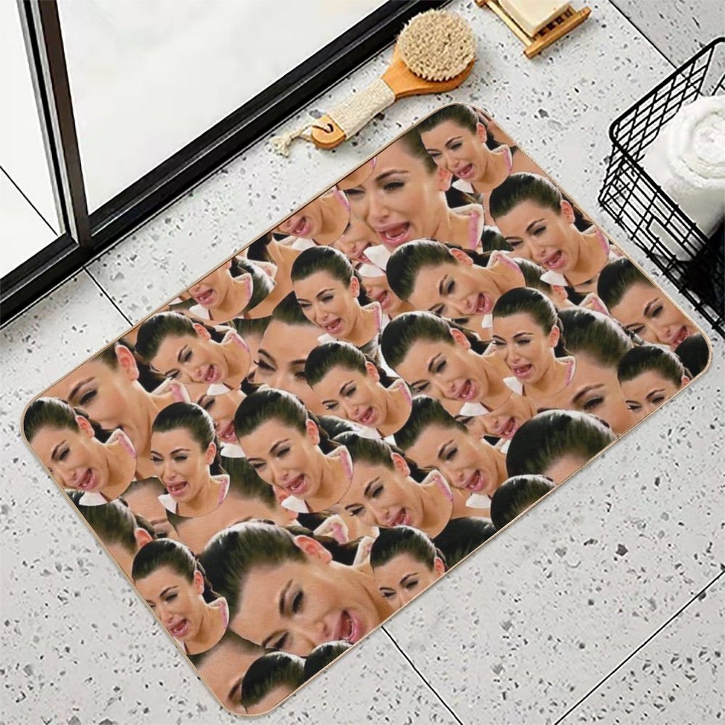 Crying Kim Kardashian  Fade-Resistant Bath Mat
