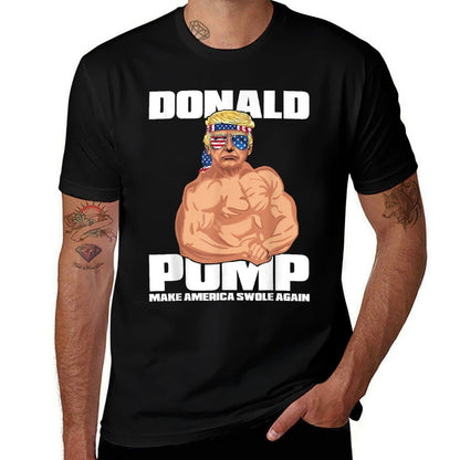 Patriotic Trump Funny July 4th Donald Pump  Polyester Blend T-Shirt