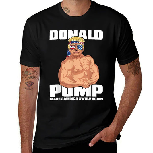 Patriotic Trump Funny July 4th Donald Pump  Polyester Blend T-Shirt