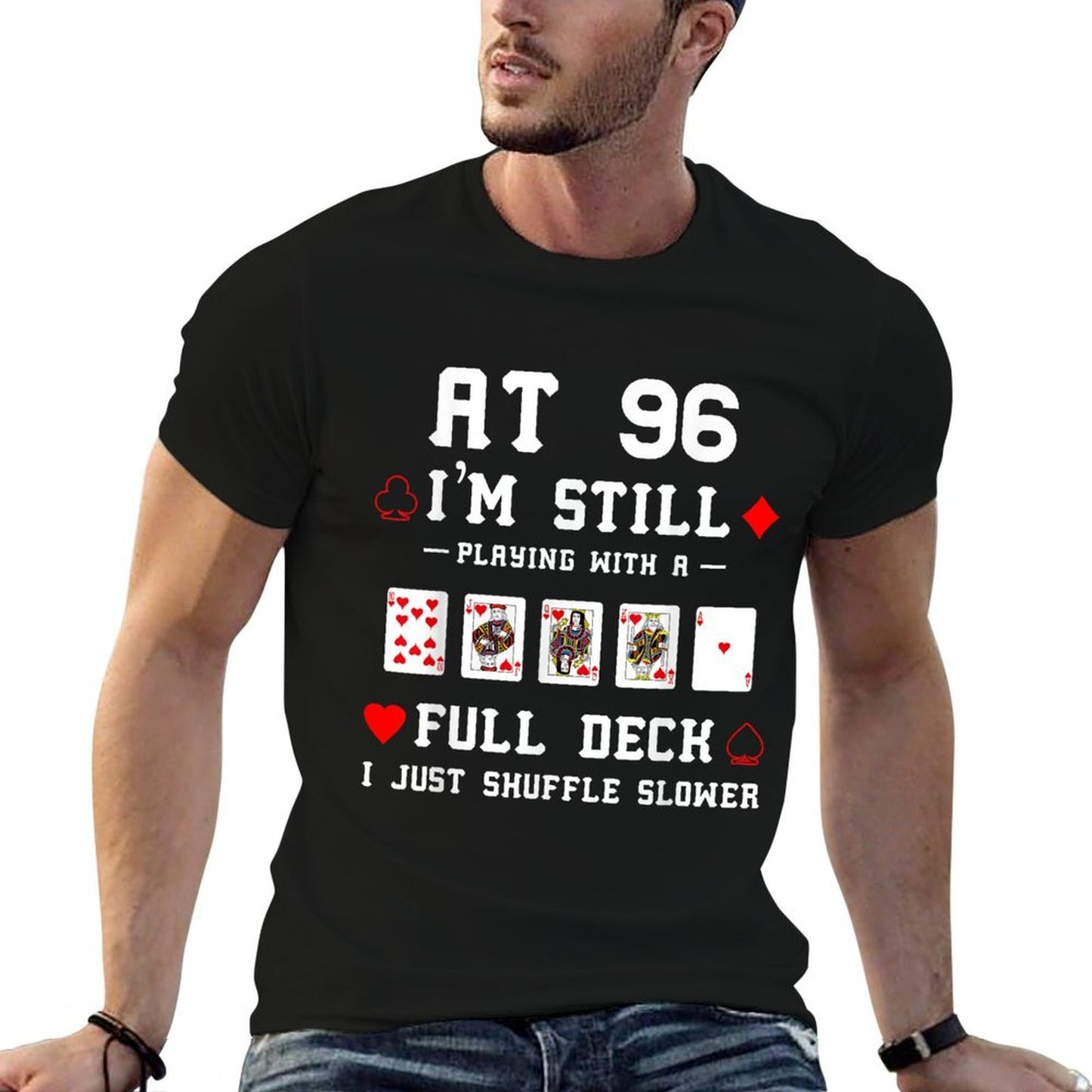 Funny 96th Birthday Gift 96 Year Old Cards  Wrinkle-resistant T-Shirt