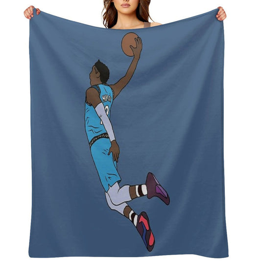 Ja Morant Dunk Shrink-resistant Throw Blanket