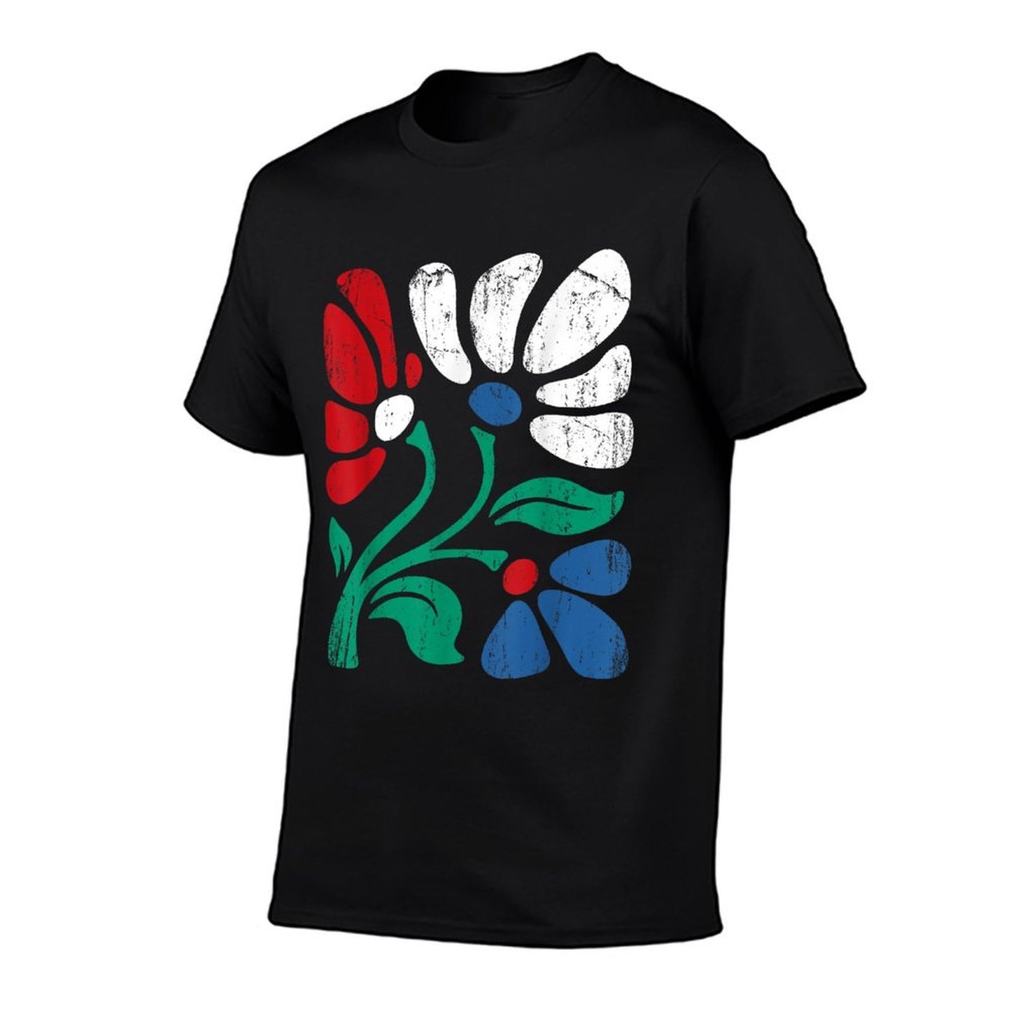 Retro Boho Daisy Flower American USA 4th of July Comfortable T-Shirt