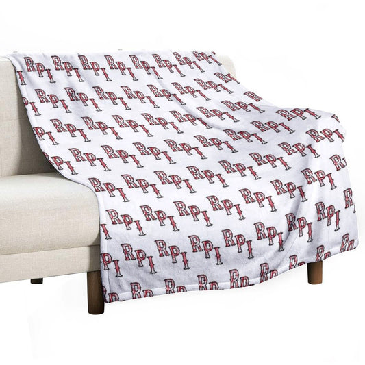 RPI Logo Travel-friendly Throw Blanket