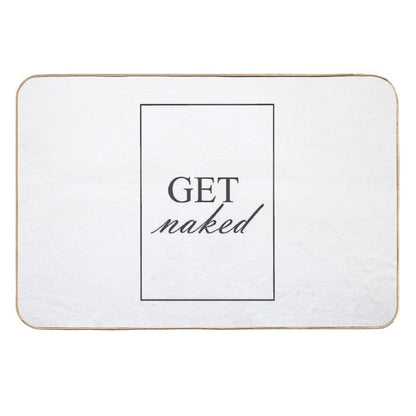 Get Naked 255 Watercolor Map Yoga Quote Definition  Slip-Resistant Bath Mat