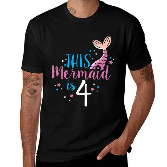 4th Birthday Girl Gifts - This Mermaid Is 4 Years Old  Versatile T-Shirt