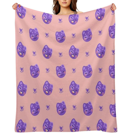 San Cat Pattern Travel-friendly Throw Blanket