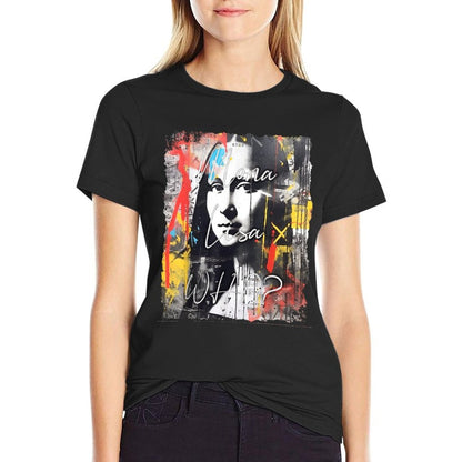 Abstract Graffiti Art Leonardo Da Vinci Art Mona Lisa Comfortable T-Shirt