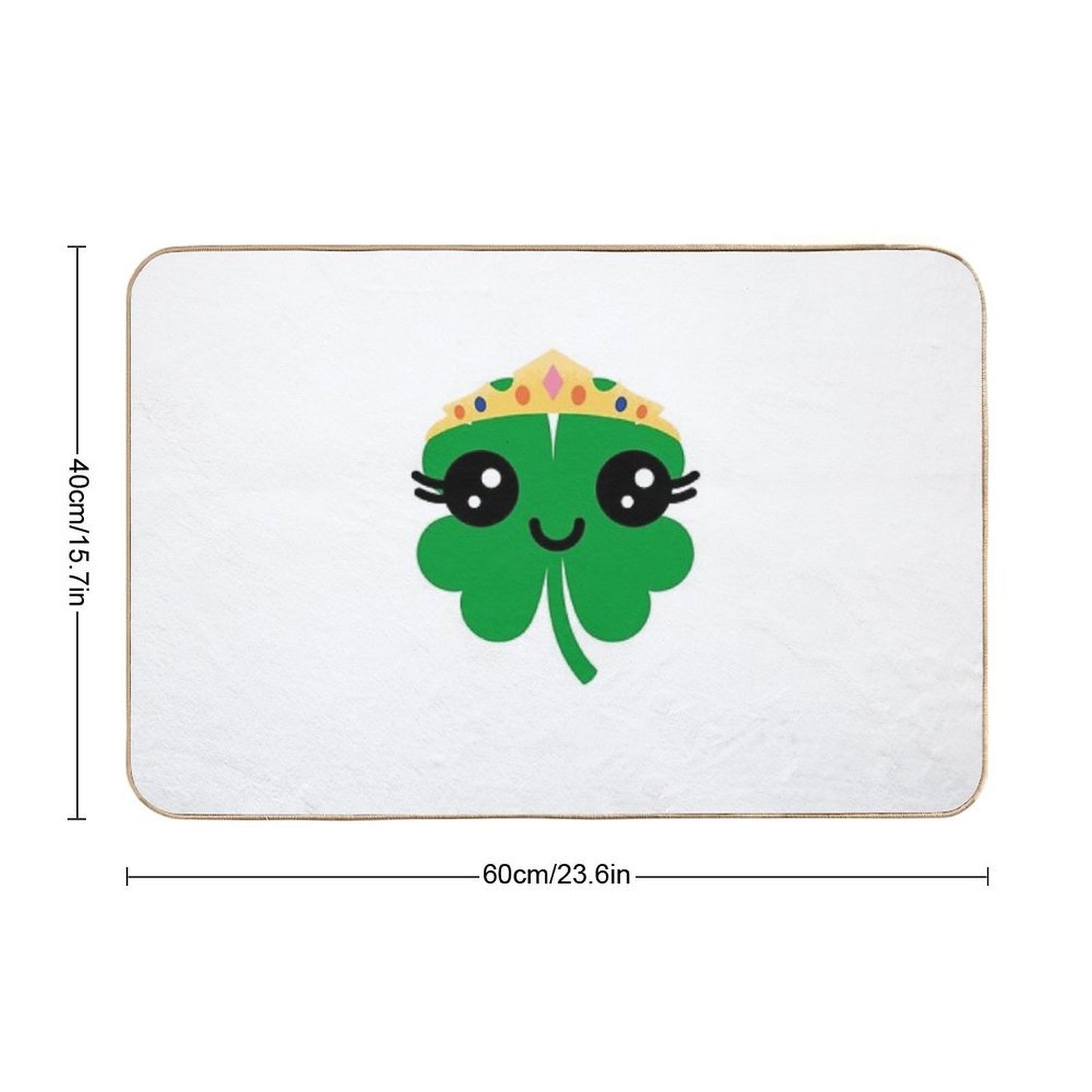 Cutesy Clover  Fade-Resistant Bath Mat