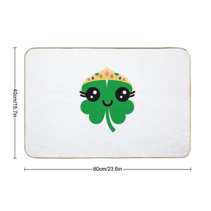 Cutesy Clover  Fade-Resistant Bath Mat