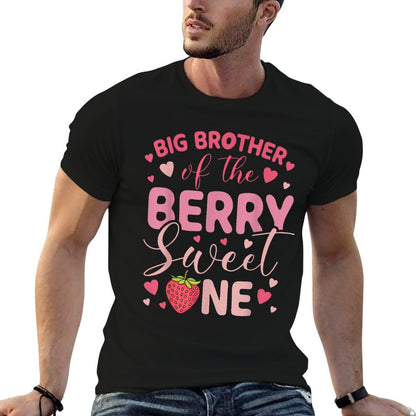 Big Brother Of The Berry Sweet One Strawberry First Birthday  Moisture-wicking T-Shirt
