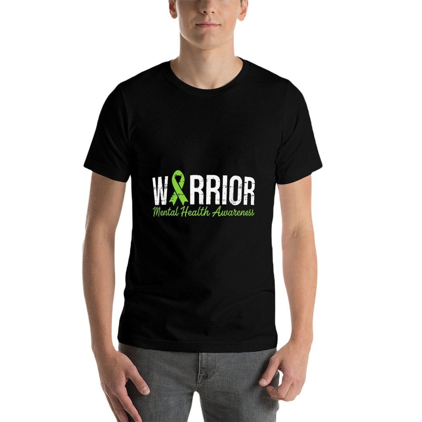 Mental Health Warrior Brain Illness Mental Health Awareness  Wrinkle-resistant T-Shirt