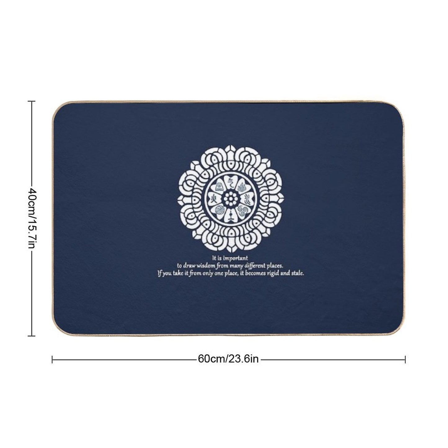 Wisdom of The White Lotus  High-Traffic Bath Mat