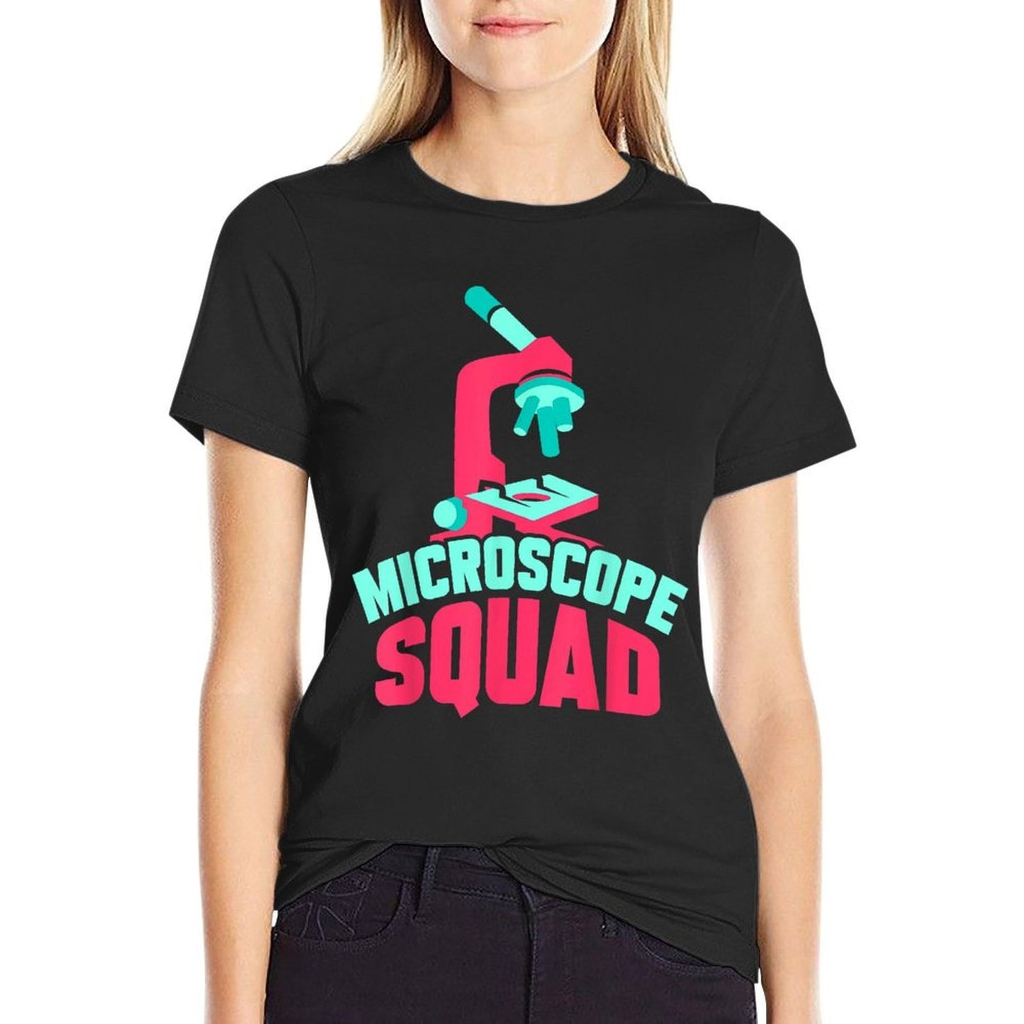 Microscope Squad Funny Sayings Microscopes Biologist  Stretchy T-Shirt