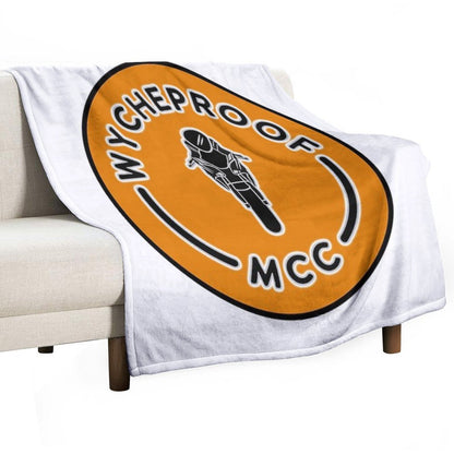 WycheproofMCC Black on Orange Sustainable Throw Blanket