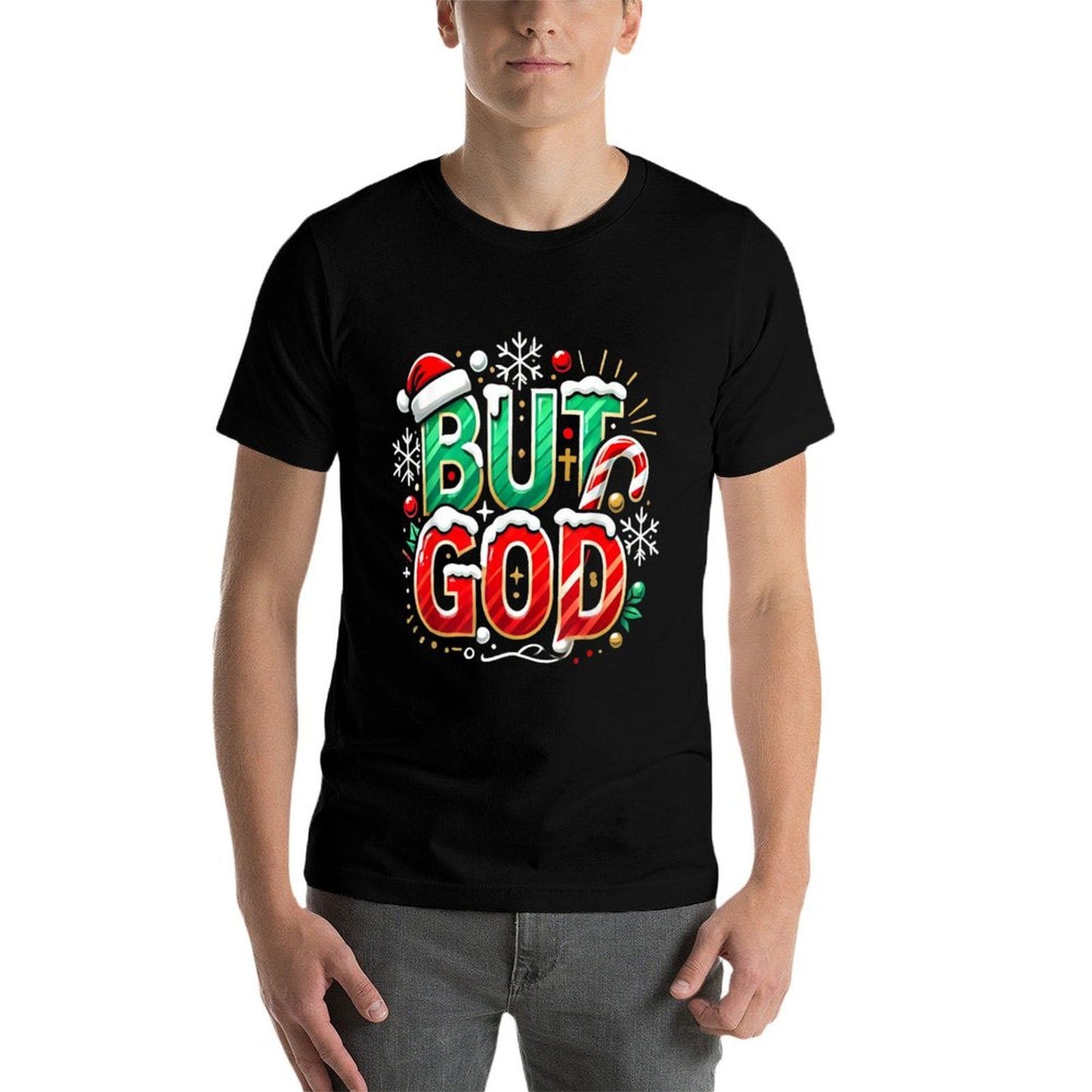 Christmas Themed But God Holiday Clothing Religious Gift Men  Eco-friendly Material T-Shirt