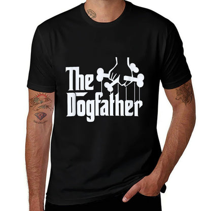 The Dogfather Dog Dad Fathers Day Gift Dog Lover  Rolled Sleeves T-Shirt