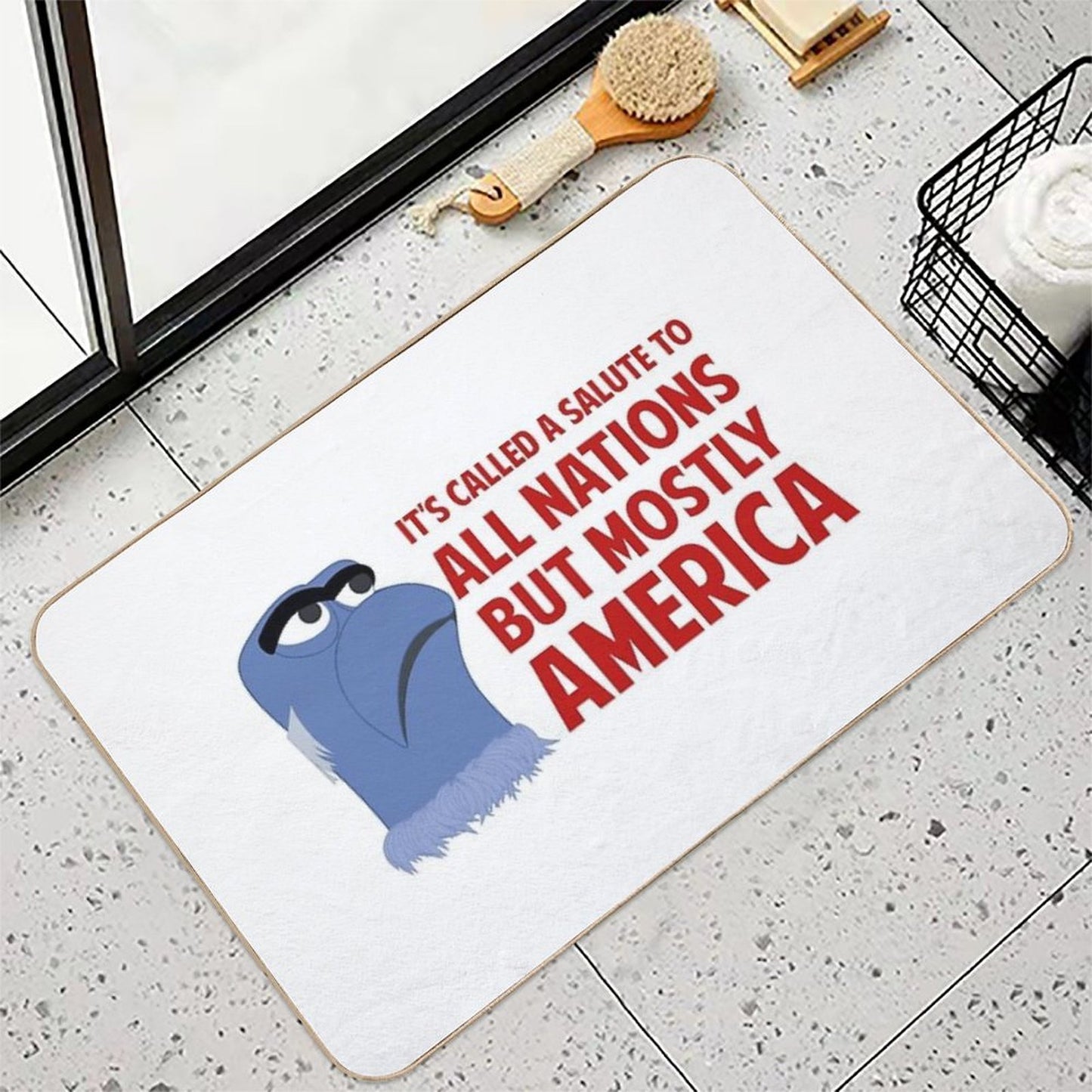 It's Called A Salute To All Nations But Mostly America  Eco-Friendly Bath Mat