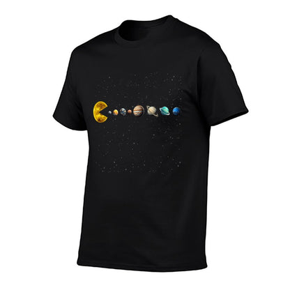 Funny Solar System - Astronauts Space Video Games  Cotton T-Shirt