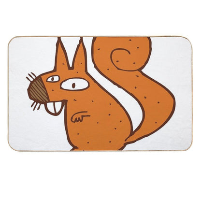 Cute Cartoon Squirrel  Odorless Bath Mat