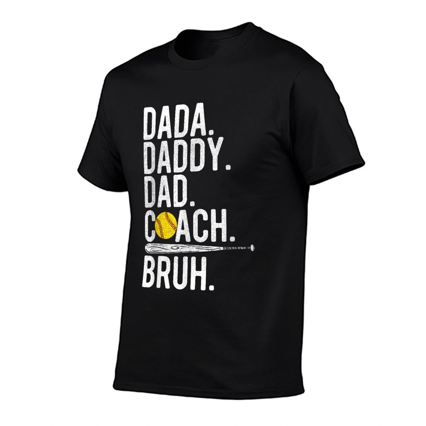 Dada Daddy Dad Bruh Vintage Softball Coach Dad Family Humor  Wrinkle-resistant T-Shirt