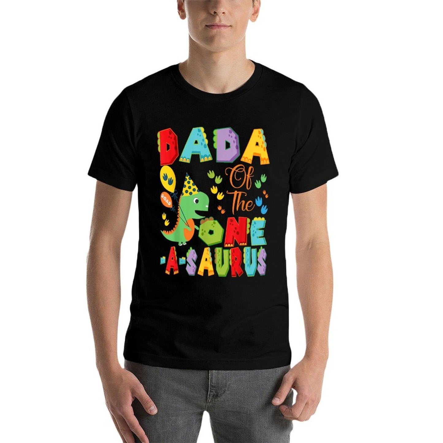 Dada Of The One-A-Saurus 1St Birthday Boy Dinosaur  Summer-ready Fabric T-Shirt