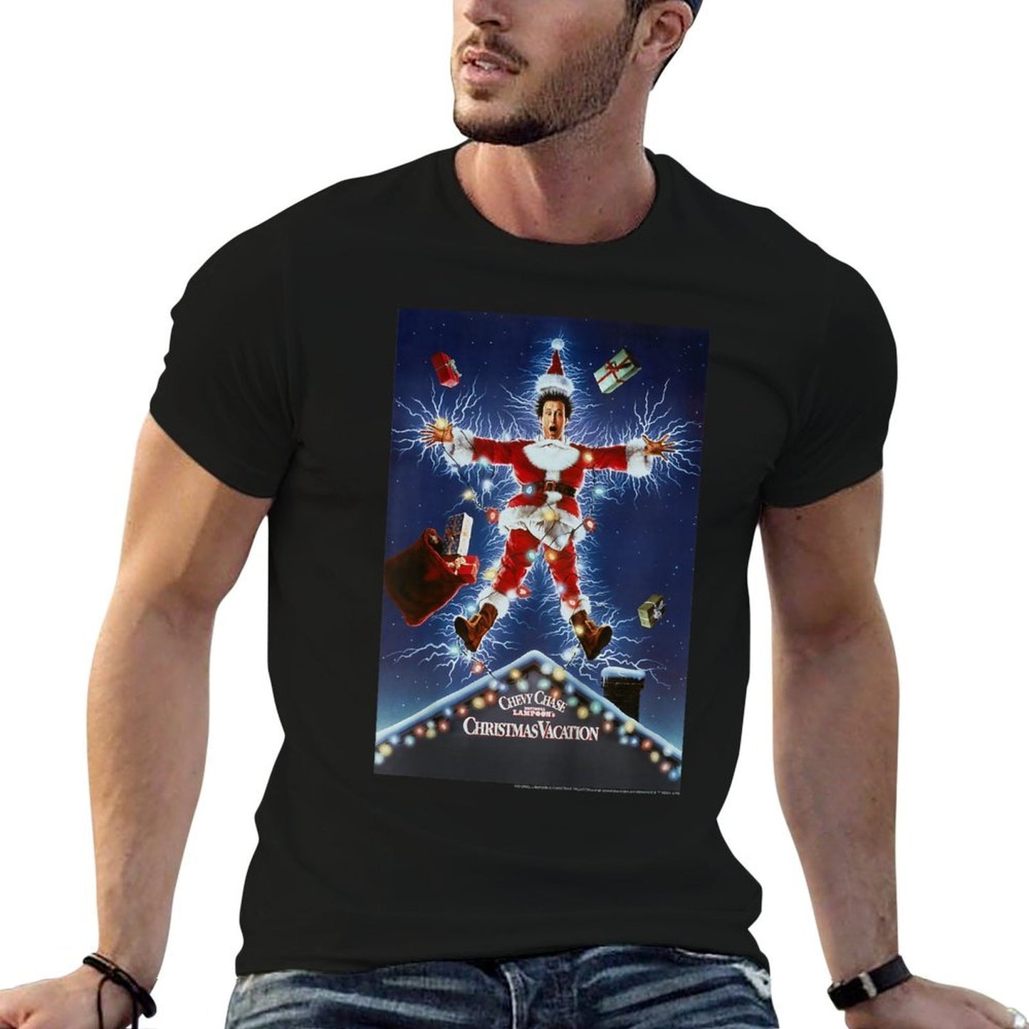 Kids National Lampoons Christmas Vacation Classic Movie Poster  Slim-fit Cut T-Shirt