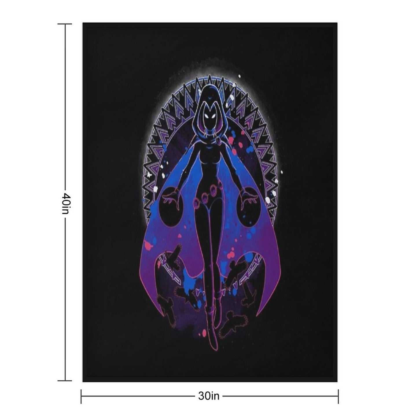 Raven Teen Titans Sustainable Throw Blanket